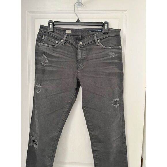AG Adriano Goldschmied Premiere Skinny Straight Distressed Pocket Jeans - Picture 3 of 13